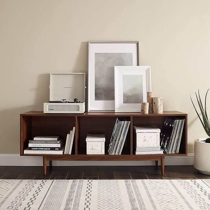 Crosley Furniture Liam Large Vinyl Record Storage TV Stand and Entertainment - Image 7