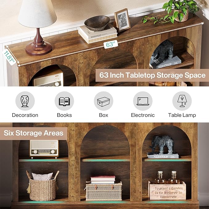 Tribesigns Farmhouse Console Table, 63-Inch Long Entryway Table - Image 6
