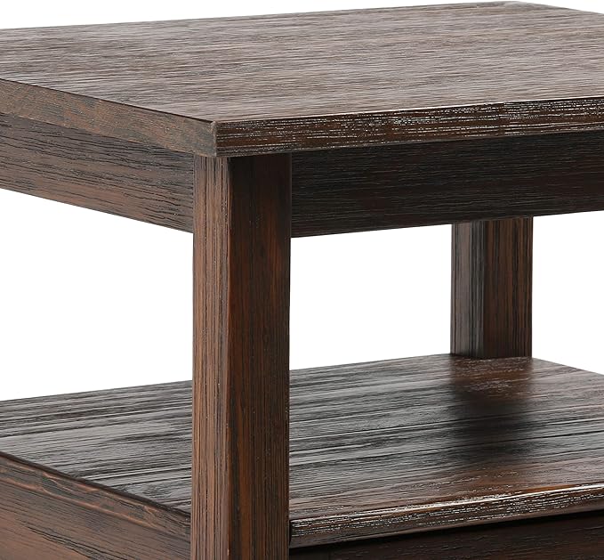 SIMPLIHOME Warm Shaker SOLID WOOD 20 inch Wide Rectangle Transitional End Table - Image 9