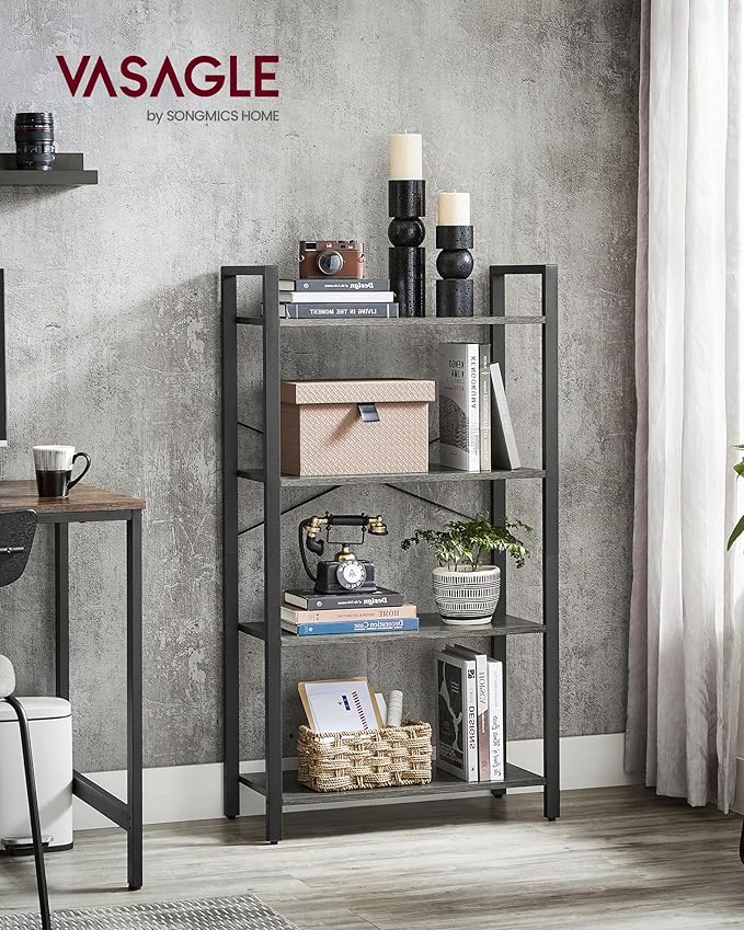 VASAGLE 4-Tier Bookshelf, Bookcase - Image 2