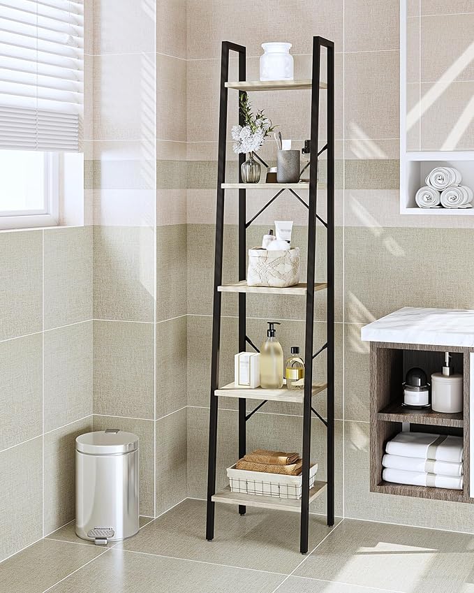Ladder Shelf, Bookshelf Bookcase, Freestanding Corner Storage Shelve - Image 5