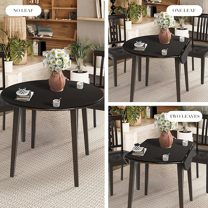 COLAMY 5-Piece Extendable Dining Table Set - Image 3