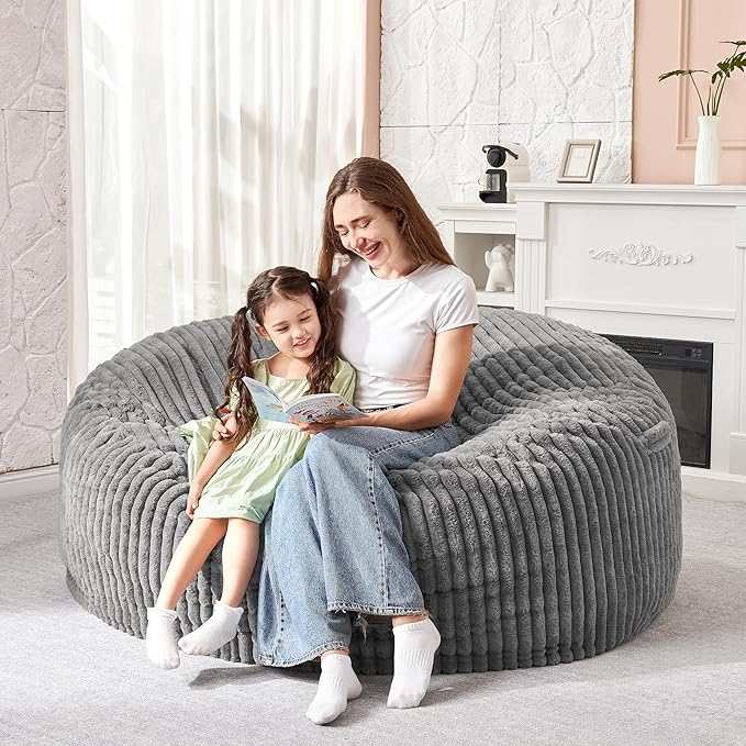 HABUTWAY 3FT Bean Bag Chair, Memory Foam Beanbag Chair - Image 5