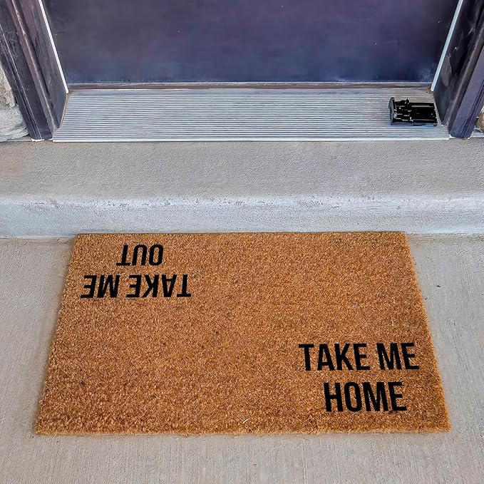Funny Coir Doormat Take Me Home Take Me Out Front Door Mat Entryway Outdoor Mat - Image 3