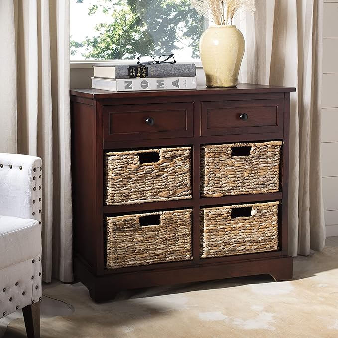 SAFAVIEH American Homes Collection Herman Vintage Grey Storage Unit - Image 4