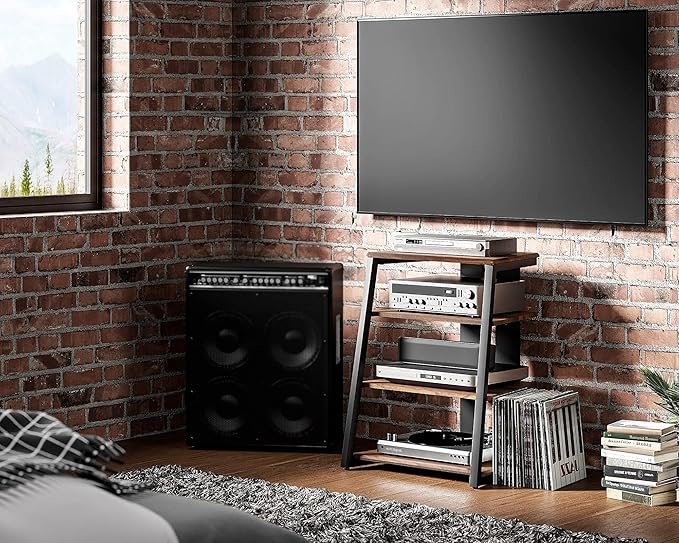 FITUEYES Design 4-Tier AV Media Stand Corner Shelf - Image 9