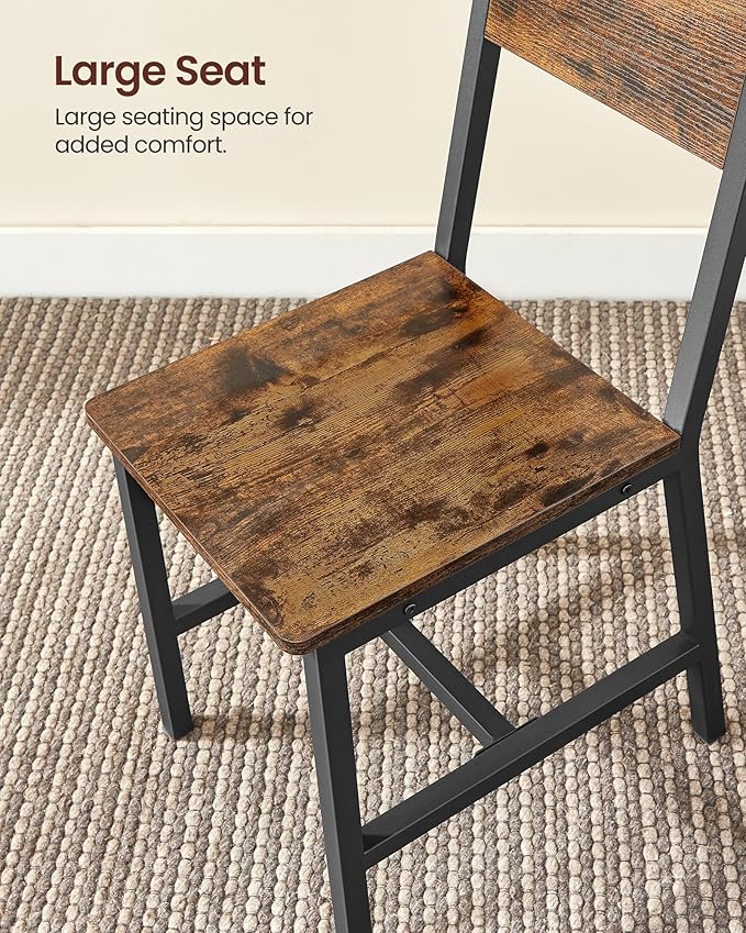 VASAGLE Dining Chair Set of 6, Wood Kitchen Chairs - Image 7