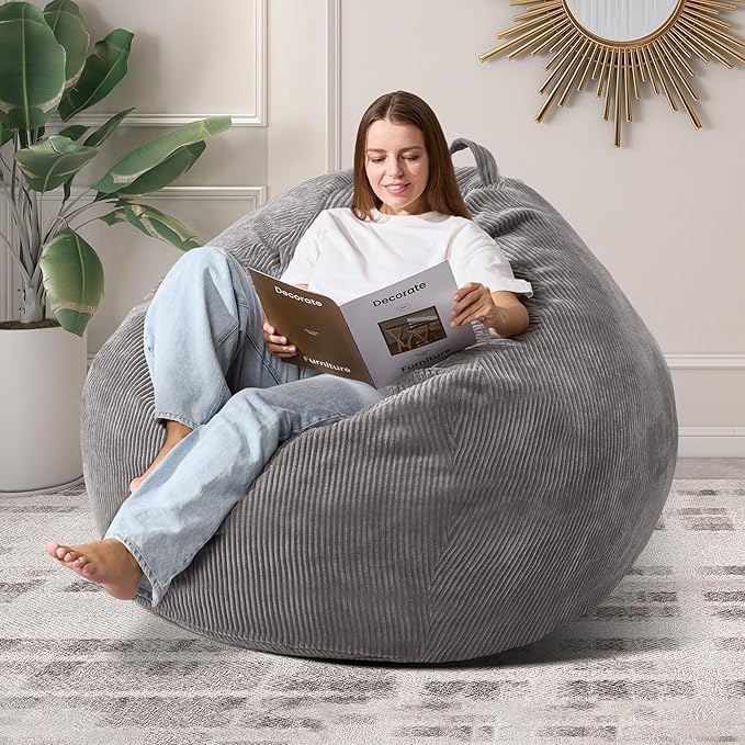 3.5FT Bean Bag Chairs Teardrop Bean Bag Chair by Cansunna
