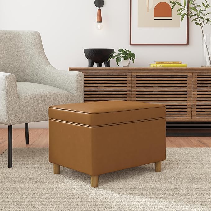 Home Decor | Dinah Collection Modern Storage Ottoman | Ottoman - Image 2