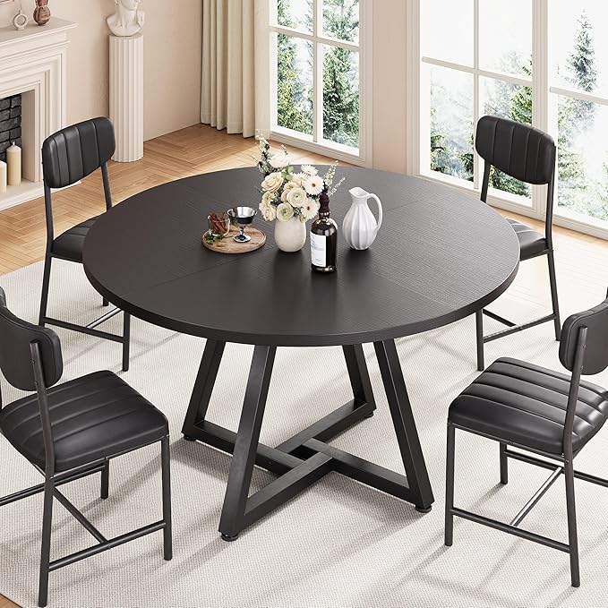 Round Kitchen Dining Room Table Circle Dining Dinner Table - Image 4