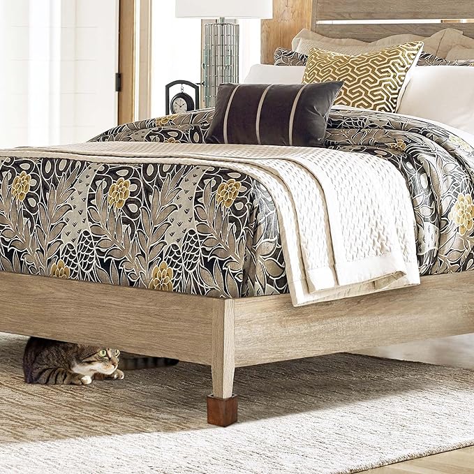 Sopicoz 3 inch Furniture Risers Square Bed Risers Set of 4, Heavy Duty Wood Bed - Image 8