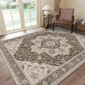 GENIMO 8x10 Area Rugs for Living Room, Machine Washable Non Slip Vintage Retro by GENIMO