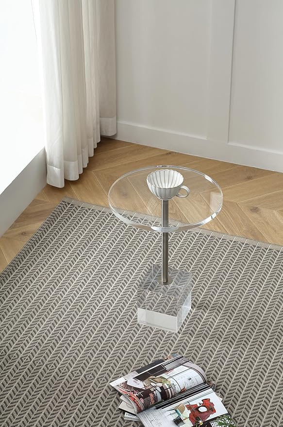 Clear Acrylic End Table, Side Table, - Image 6