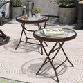 Foldable Patio Side Table Set of 2 by PATIOHIT
