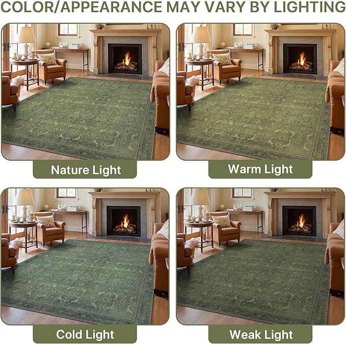 8X10 Area Rugs Machine Washable Rugs - Image 6