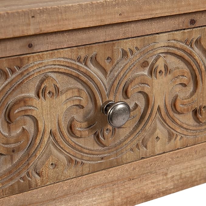 Kate and Laurel Cassetta Soft Rustic Rectangle Side Table; 19 x 14 x 28; - Image 6