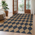 Lahome Checkered Easy Jute Washable Rug, 5x7 Area Rugs by Lahome
