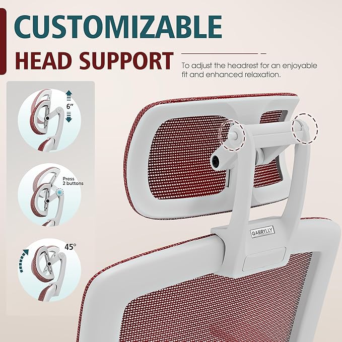 GABRYLLY Ergonomic Office Chair, High Back Home Desk Chair - Image 6
