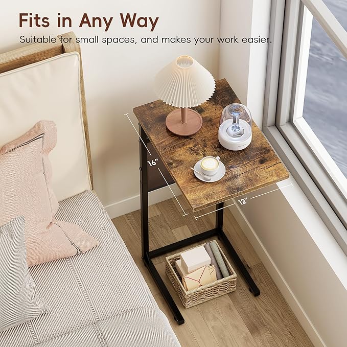 Vagusicc C Shaped End Table, Small Side Table - Image 5