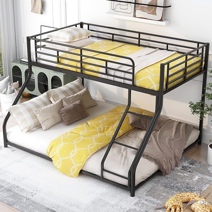 Twin XL Over Queen Metal Floor Bunk Bed - Image 4