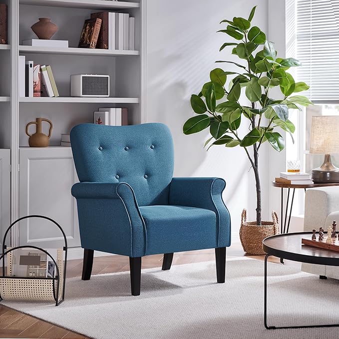 Yaheetech Modern Armchair, Mid Century Accent Chair - Image 5