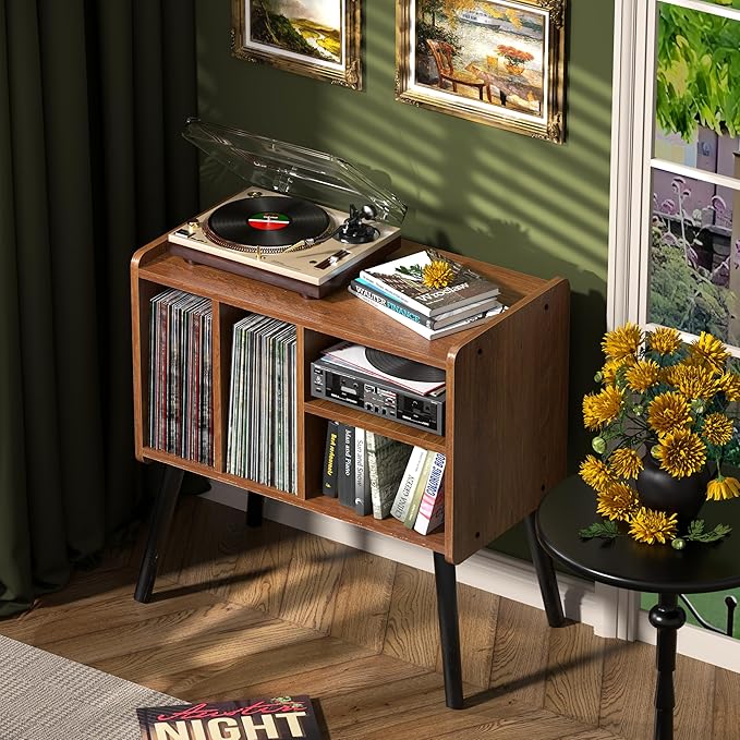 Record Player Table, Mid-Century Record Player Stand - Image 4