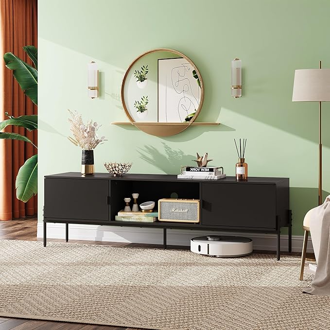 WLIVE Modern TV Stand for 65 Inch TV, Mid Century Entainment Center - Image 2