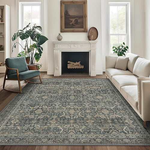 10X14 Area Rugs Machine Washable Rugs by BESBLEE