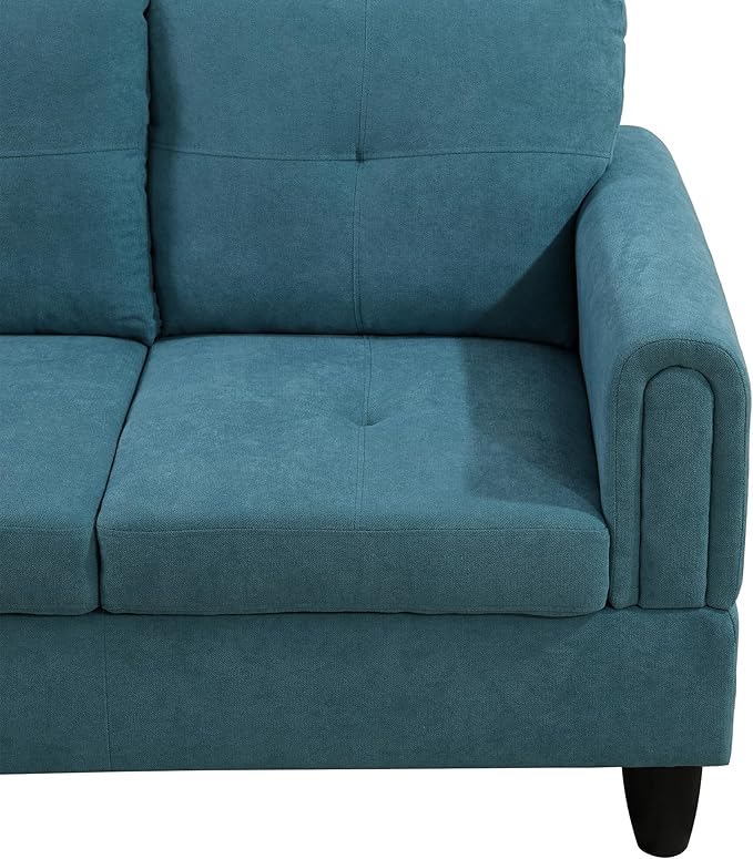 L Shaped Sectional Sofa with Ottoman, Modern Couches - Image 3