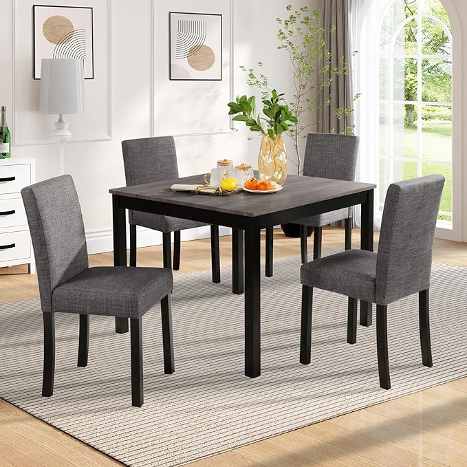 KEIKI 5-Piece Standard Height Dining Table Set by Unknown