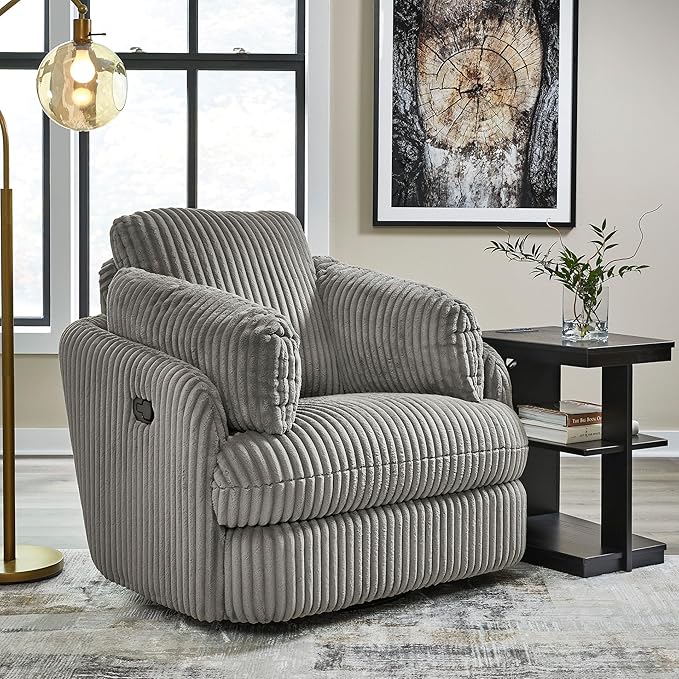 Signature Design by Ashley Tie-Breaker Casual Manual Press-Back Swivel Glider - Image 2