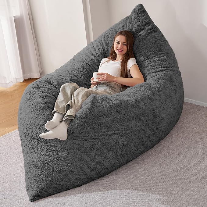 HABUTWAY 4 in 1 Bean Bag Chair, Giant Memory Foam Filling Bean Bag Sofa - Image 3