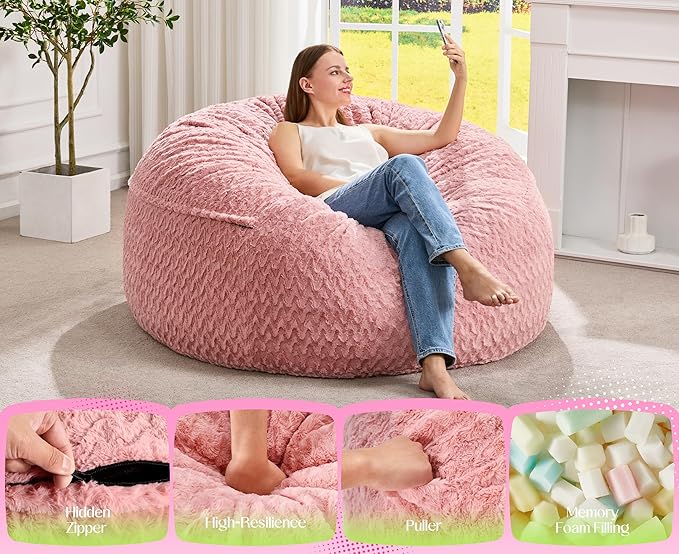 Hobestluk Bean Bag Chair Convertible Beanbag Chairs - Image 5