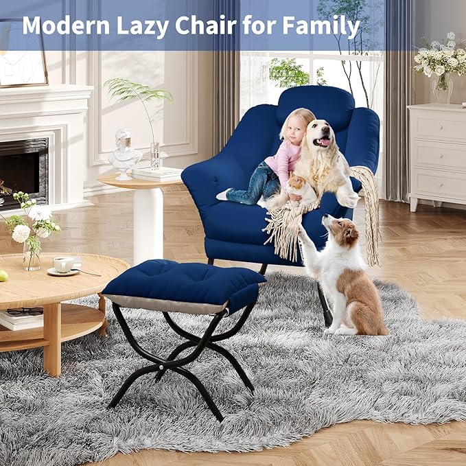 Lazy Chair with Ottoman - Image 7