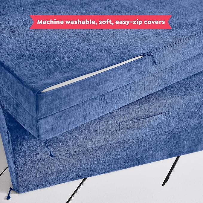 Yourigami Kids and Toddler Play Couch, Convertible Folding Sofa, Durable Foam - Image 4