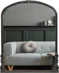 English Estate Carved Arch Wood Wall Mirror, Mirror by WyldeIris