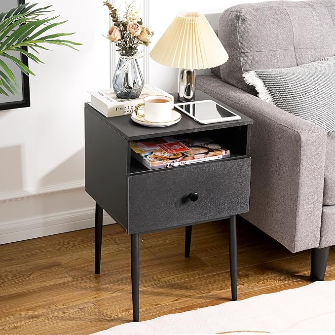 VECELO 2-Tier Nightstands Bedside Table - Image 4