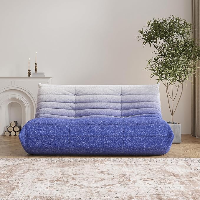 Bean Bag Chair, Loveseat Fireside Chair Bean Bag Sofa Large Bean Bag Chair - Image 4