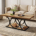 Tribesigns Rectangle Coffee Table, 47.24-inch Rustic Coffee Tables by Tribesigns