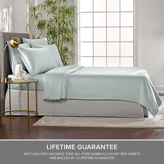 Split King Sheets by Pure Bamboo, Genuine 100% Organic Viscose Derived from - Image 4