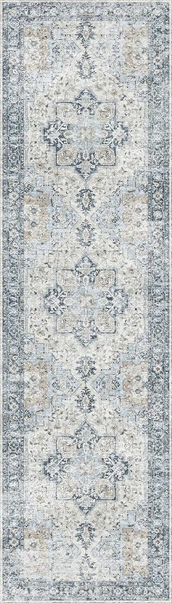 GENIMO Runner Rug 2x12, Non Slip Vintage Hallway Runner Rugs, Low Pile - Image 7