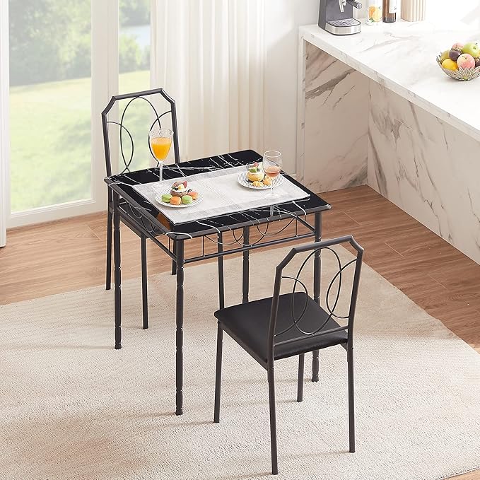 VECELO 3 Piece Dining Table Set - Image 5