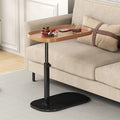 C Shaped Side Table Adjustable Height, 360°Swivel C Shaped End Table, Couch by TRUNYAQI