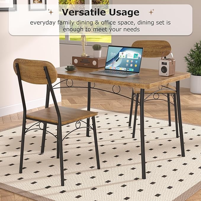 VECELO Kitchen Table Chairs Set - Image 4