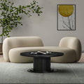 NTC 40 Inch Summit Modern Classic Tambour Wooden Round Coffee Table – by NTC