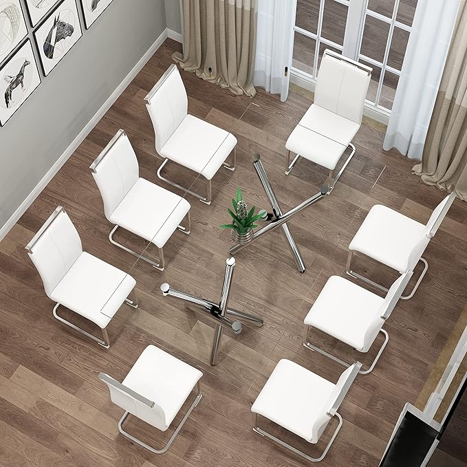 Dining Chairs Set, Kitchen Modern Metal Chairs - Image 4