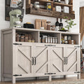 Buffet Cabinet with Storage Farmhouse with 4 Doors, Dining Room by KNOWORLD