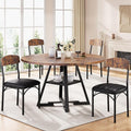 Round Dining Table Set for 4, Kitchen Table and Chairs for 4, Circle Table by JOCOEVOL