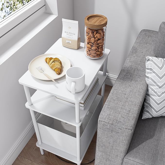 Small Side Table with Charging Station, End Table - Image 5