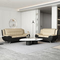 Container Furniture Direct Michael Modern Faux Leather Upholstered Stainless by ContainerDirect